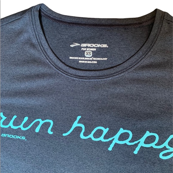 Brooks EZ T Run Happy Navy Long Sleeve T-Shirt - Picture 8 of 14